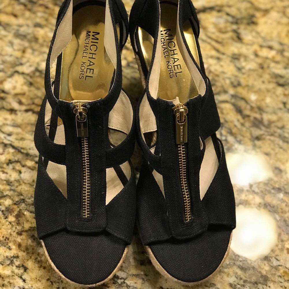 Michael Kors Black Wedges
